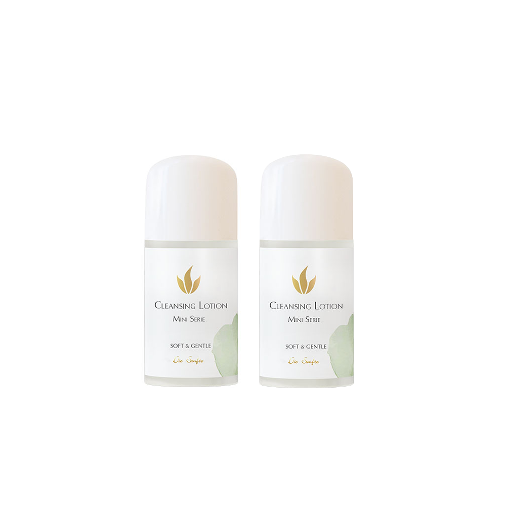 Clean & Travel Duo / 60ml | 2x Mini Cleansing Lotion für unterwegs | Die Sanfte